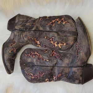 Laredo Leopard Cowboy Boots Size 9